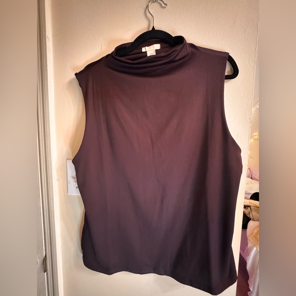H&M Sleeveless Brown Blouse